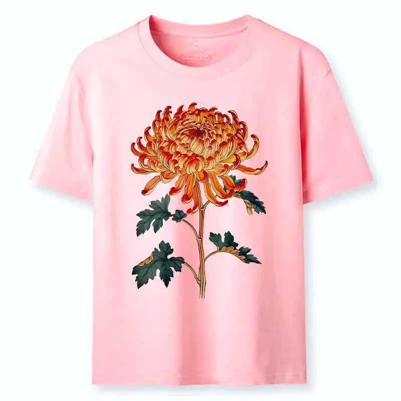Kyoto-Lion Floral T-Shirt for Summer