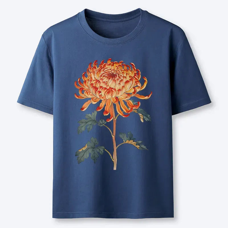 Kyoto-Lion Floral T-Shirt for Summer