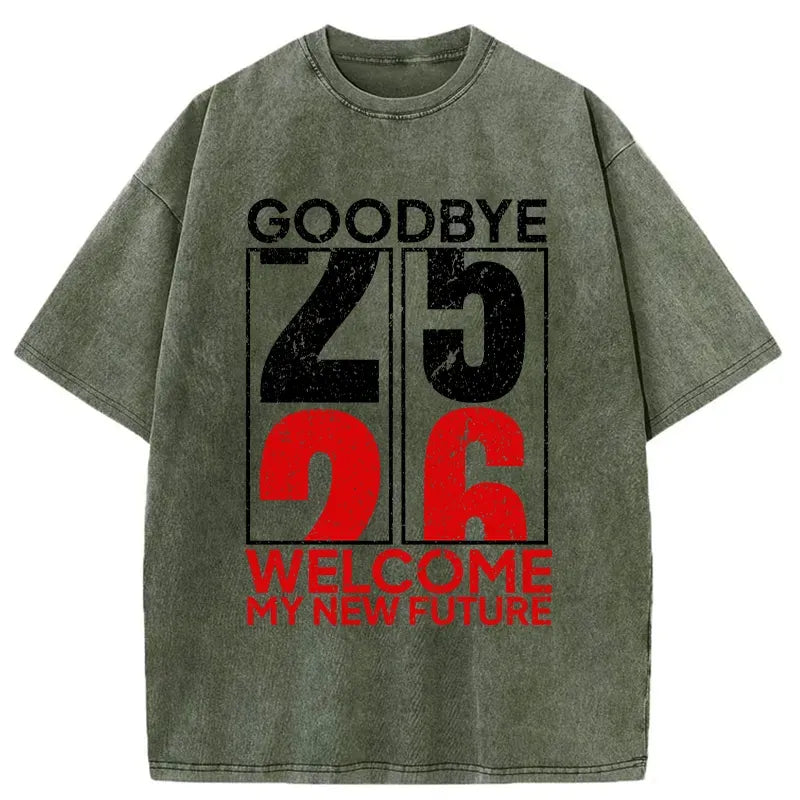 Kyoto-Lion Welcome To 2026 Washed T-Shirt