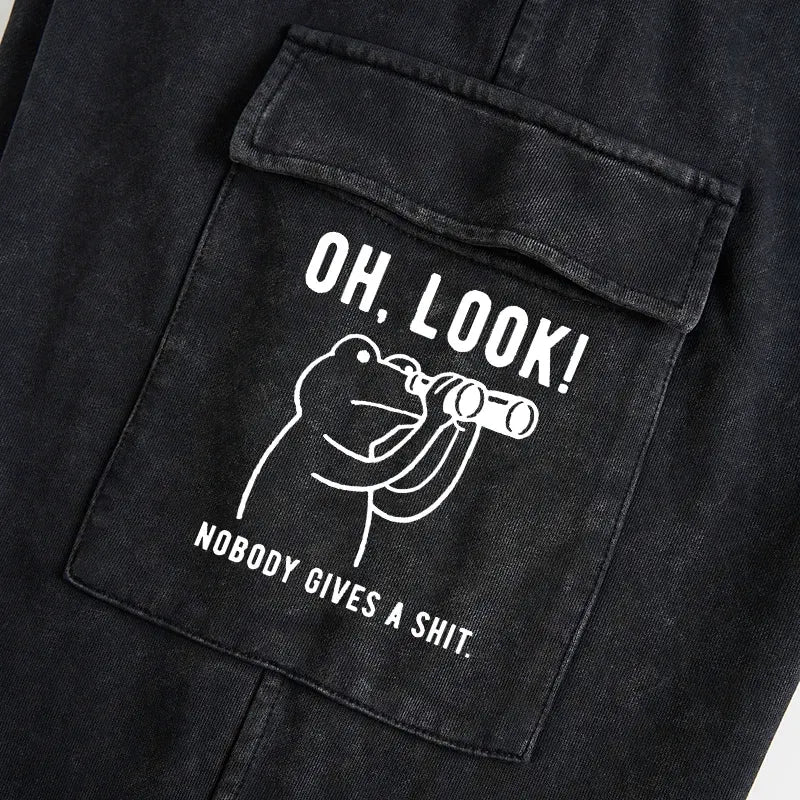 Washed Utility Sweatpants for Daily Wear