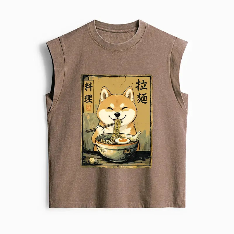 Washed Women Tank Top for Summer