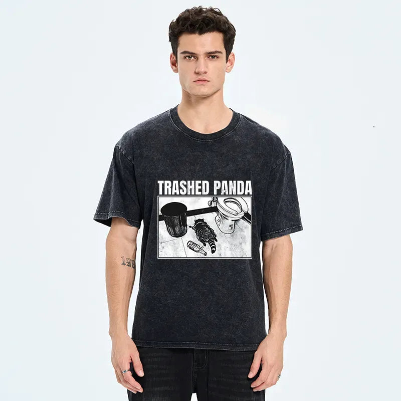 Funny Trashed Panda T-Shirt for Daily Wear