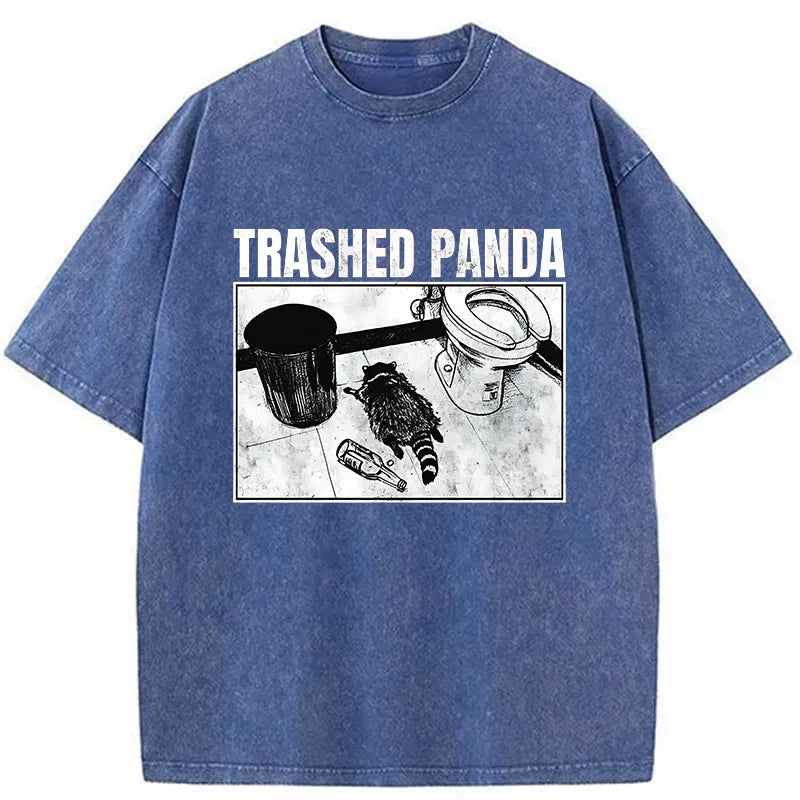 Funny Trashed Panda T-Shirt for Daily Wear