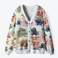 Japanese Raccoon Ugly Cardigan for Daily Wear