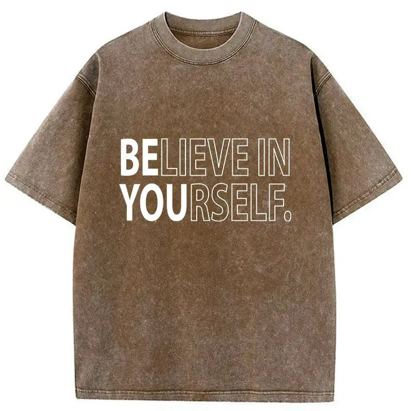 Kyoto-Lion Motivational Quotes Washed T-Shirt