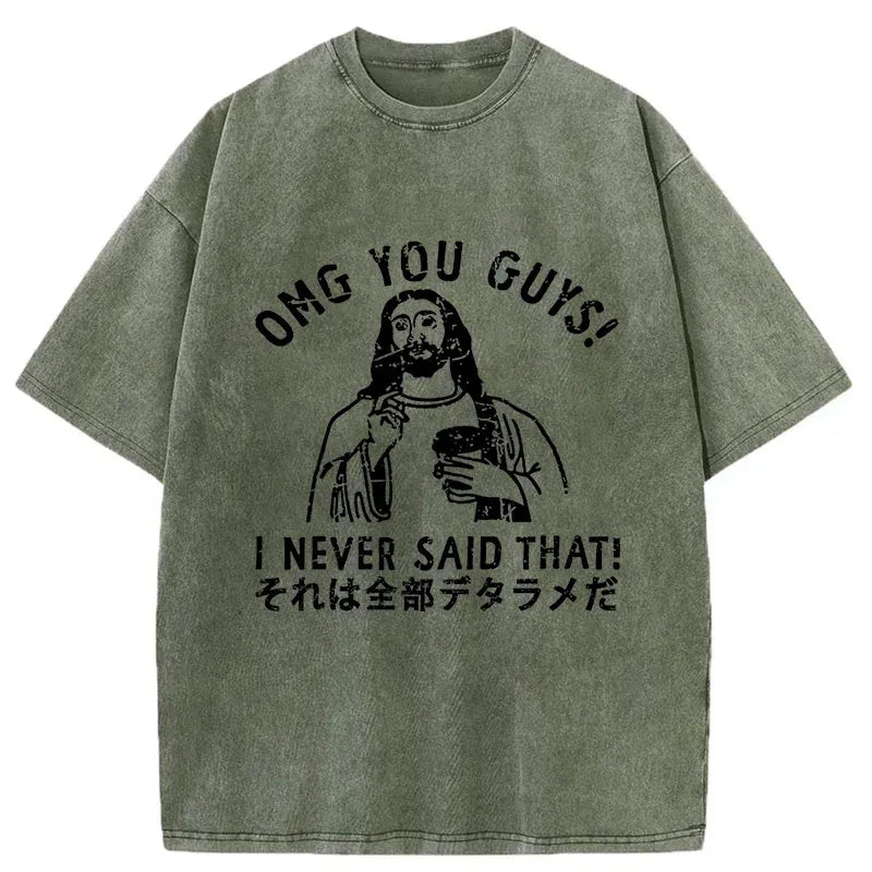 Kyoto-Lion Truth Of God's Words Washed T-Shirt