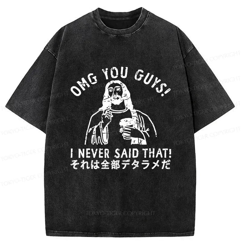 Kyoto-Lion Truth Of God's Words Washed T-Shirt