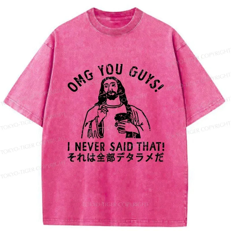 Kyoto-Lion Washed T-Shirt for Daily Wear