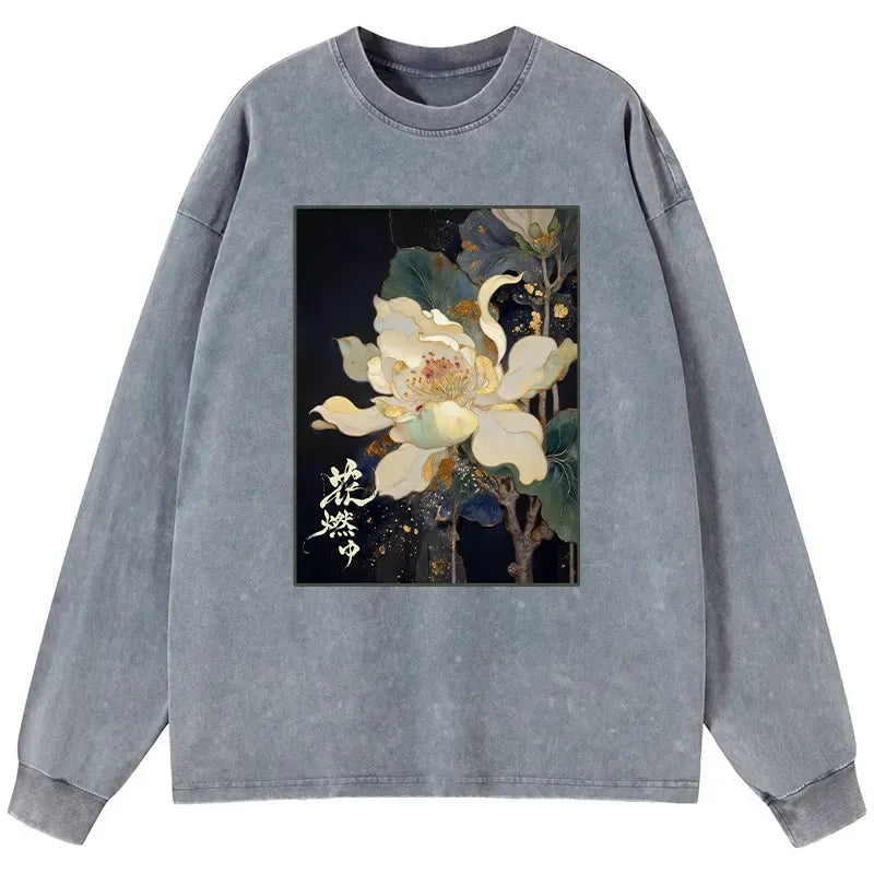 Ukiyo-e style shirt for casual wear