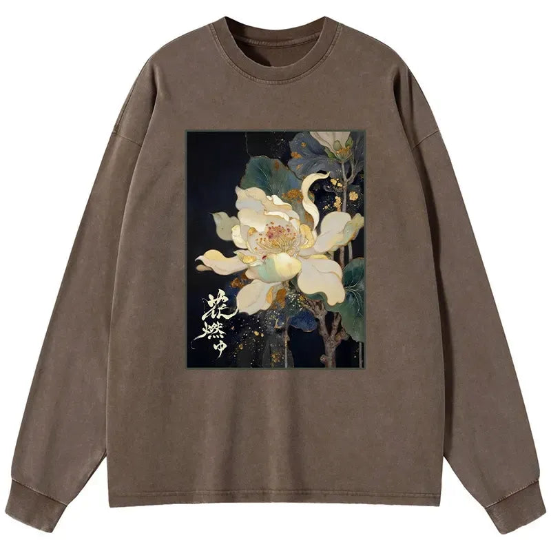 Ukiyo-e style shirt for casual wear