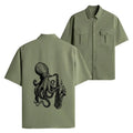 Japanese octopus saxophone shirt for men