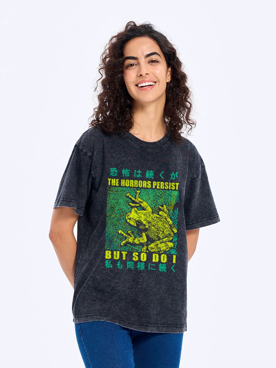 Kyoto-Lion The Horrors Persist Frog Washed T-Shirt
