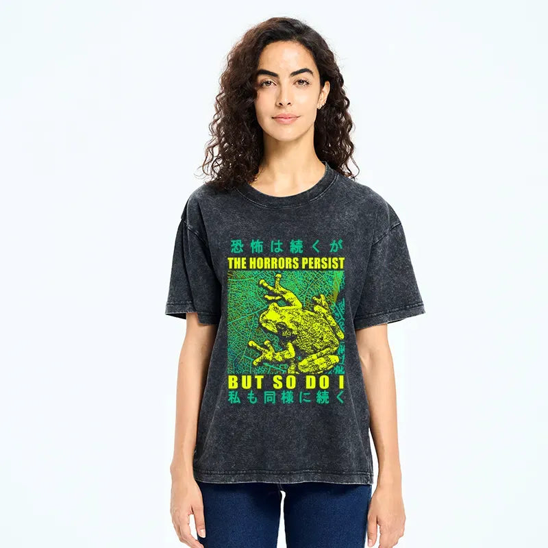 Kyoto-Lion The Horrors Persist Frog Washed T-Shirt
