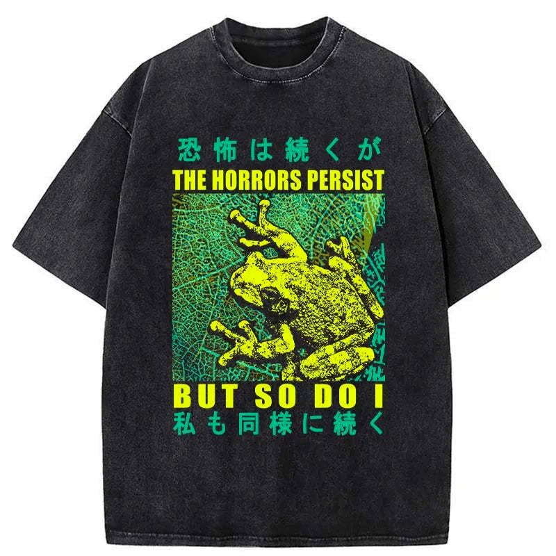 Kyoto-Lion The Horrors Persist Frog Washed T-Shirt