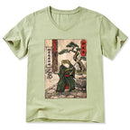 Kyoto-Lion Samurai Frog Training V-Neck Classic T-Shirt