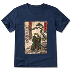 Kyoto-Lion Samurai Frog Training V-Neck Classic T-Shirt