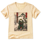 Kyoto-Lion Samurai Frog Training V-Neck Classic T-Shirt