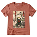 Kyoto-Lion Samurai Frog Training V-Neck Classic T-Shirt