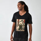 Kyoto-Lion Samurai Frog Training V-Neck Classic T-Shirt