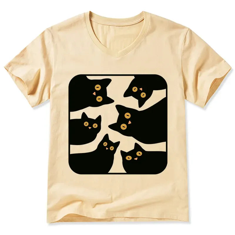 Kyoto Cat Unisex Cotton T-Shirt Free Shipping