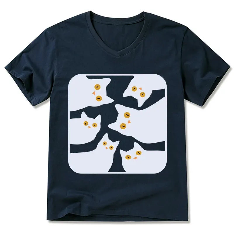 Trendy Japanese Cat Shirt for Daily Wear