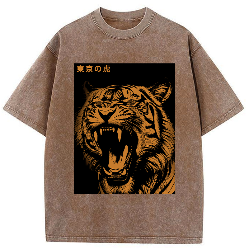 Japanese Vintage Washed Tiger T-Shirt