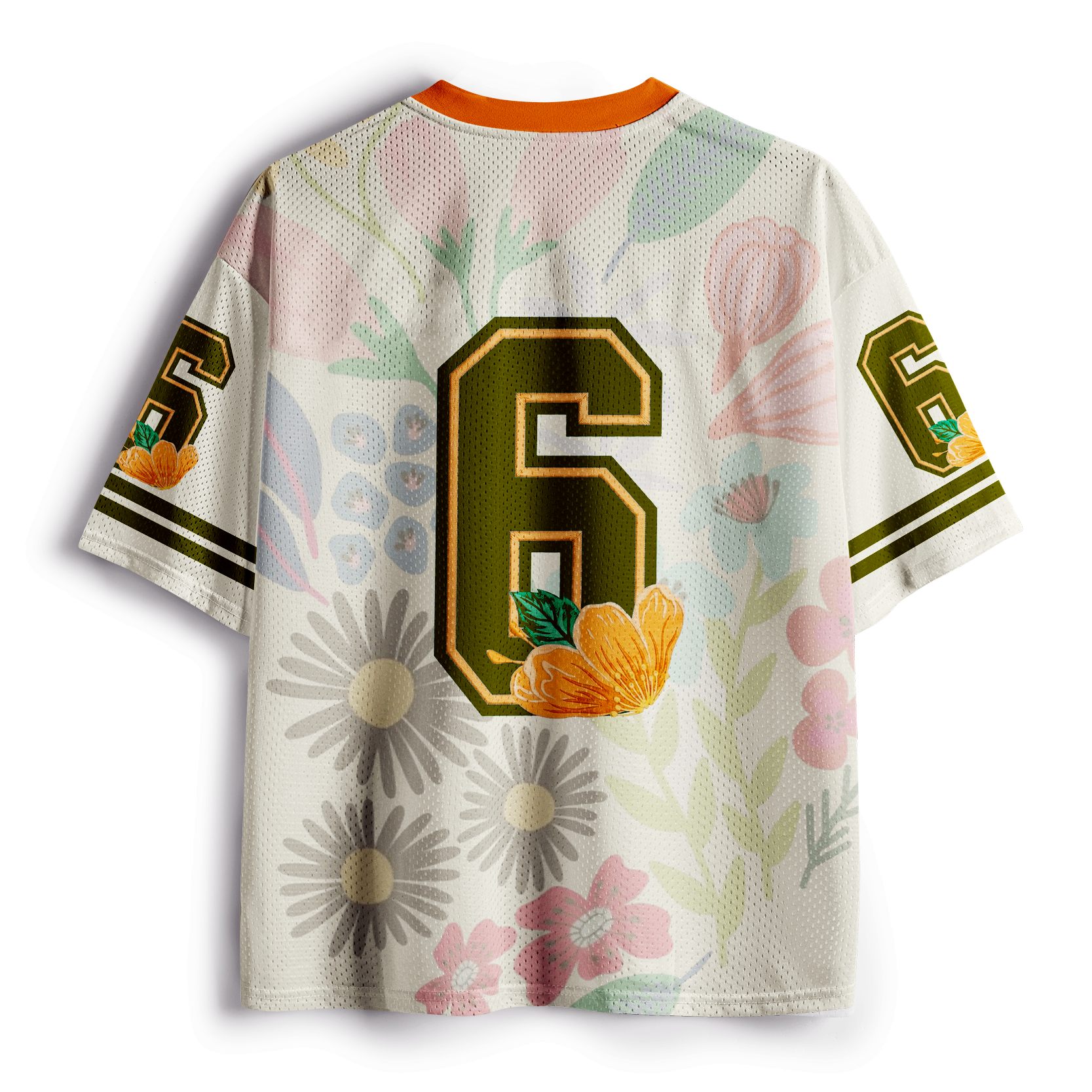 Vintage Floral Tiger Mesh Jersey for Summer