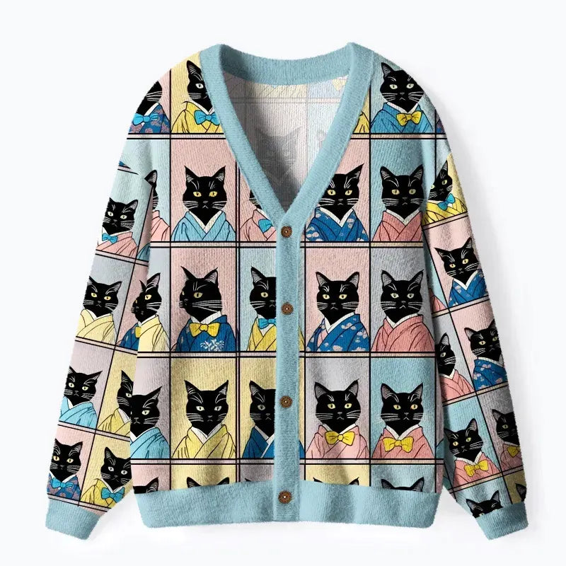 Japanese Cat Kimono Sweater