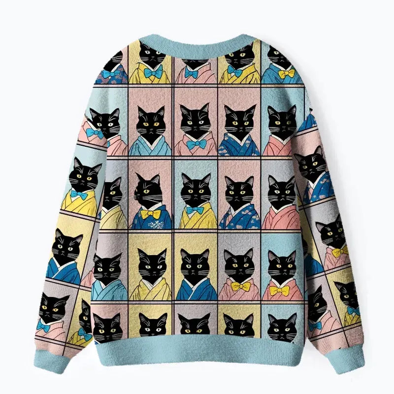 Unisex Kimono Cat Pullover