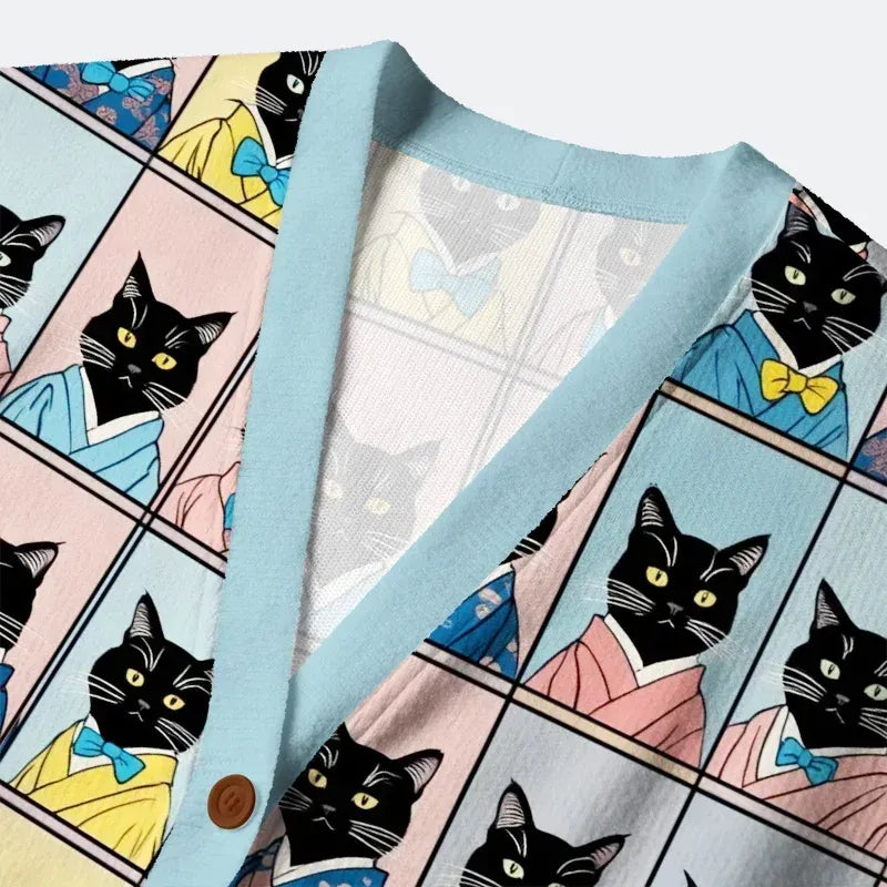Japanese Cat Kimono Sweater