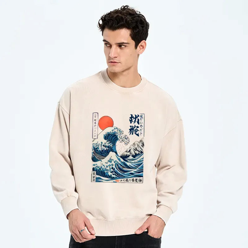 japanese ukiyo-e sweatshirt free shipping
