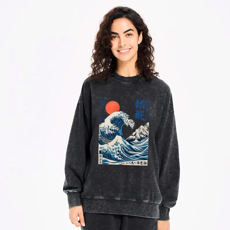 japanese ukiyo-e sweatshirt free shipping