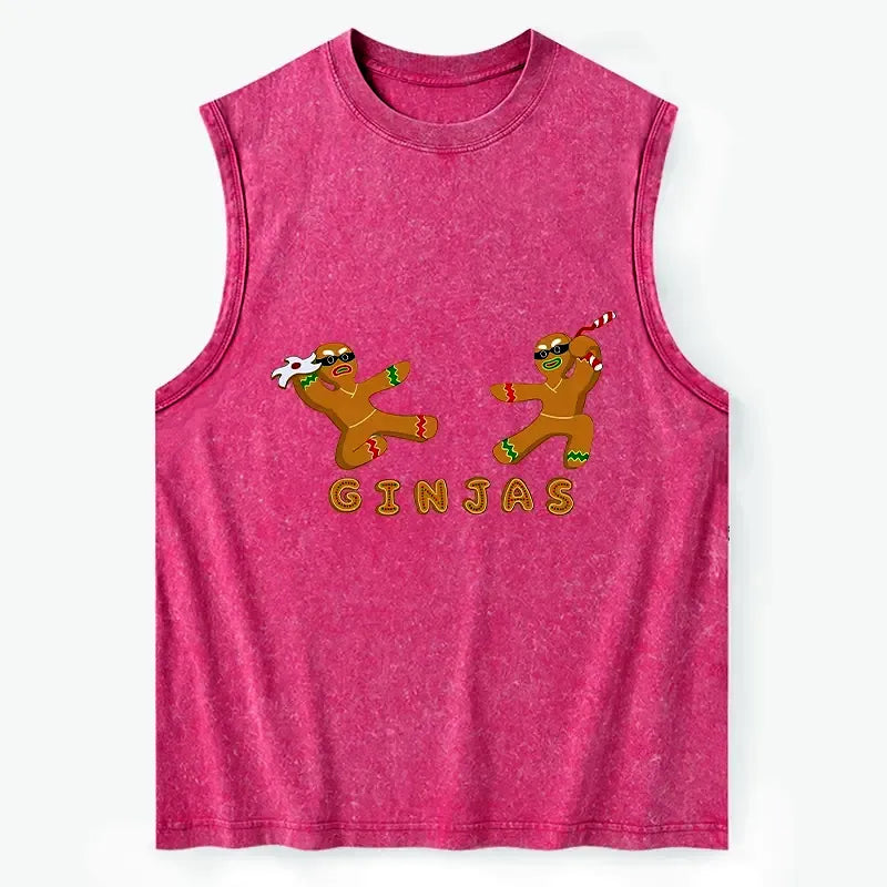Kyoto-Lion Gingerbread Ninja Washed Tank