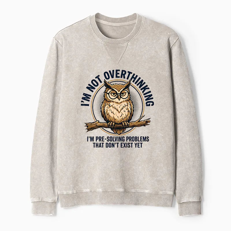 Kyoto-Lion Overthink Master Owl Washed Terry Sweatshirt