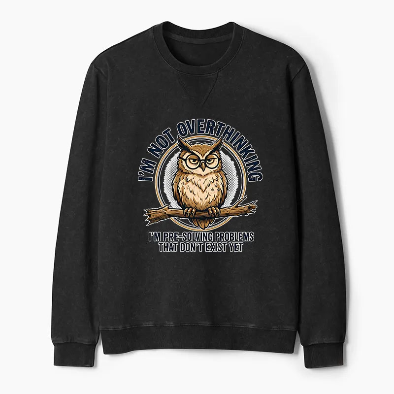 Kyoto-Lion Overthink Master Owl Washed Terry Sweatshirt