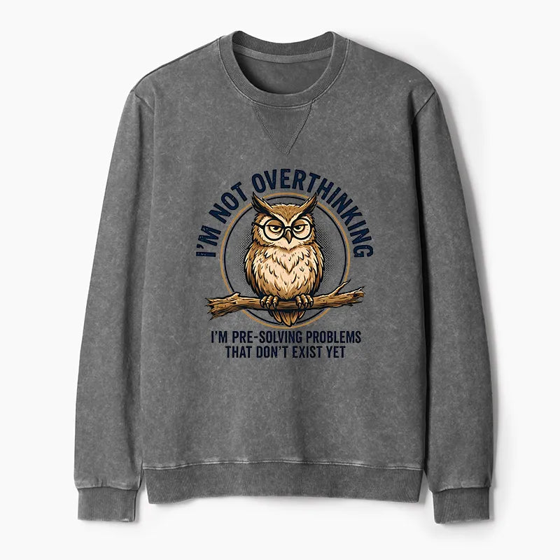 Kyoto-Lion Overthink Master Owl Washed Terry Sweatshirt