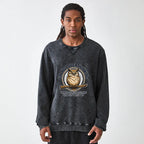 Kyoto-Lion Overthink Master Owl Washed Terry Sweatshirt