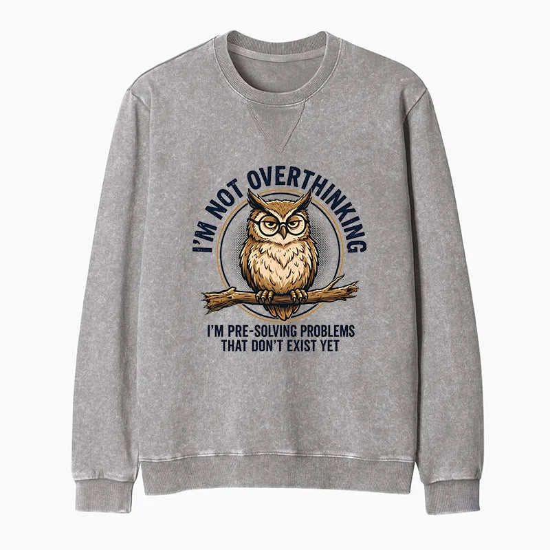 Kyoto-Lion Overthink Master Owl Washed Terry Sweatshirt