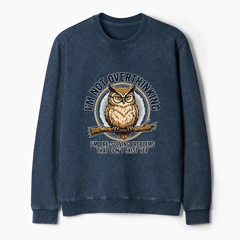 Kyoto-Lion Overthink Master Owl Washed Terry Sweatshirt