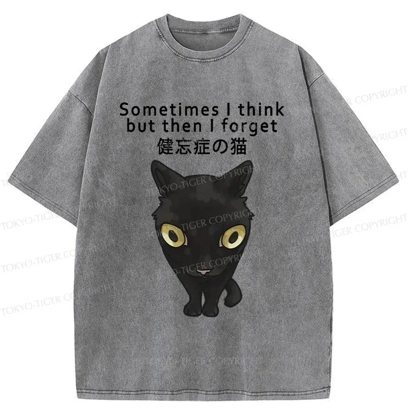 Kyoto-Lion Amnesiac Cat Washed T-Shirt