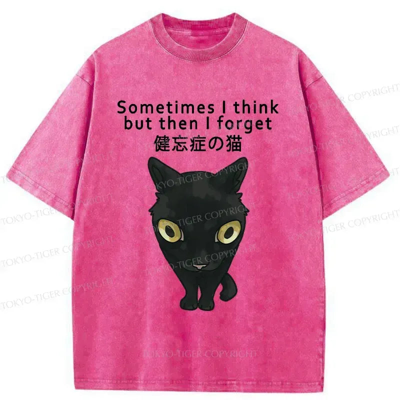 Kyoto-Lion Amnesiac Cat Washed T-Shirt