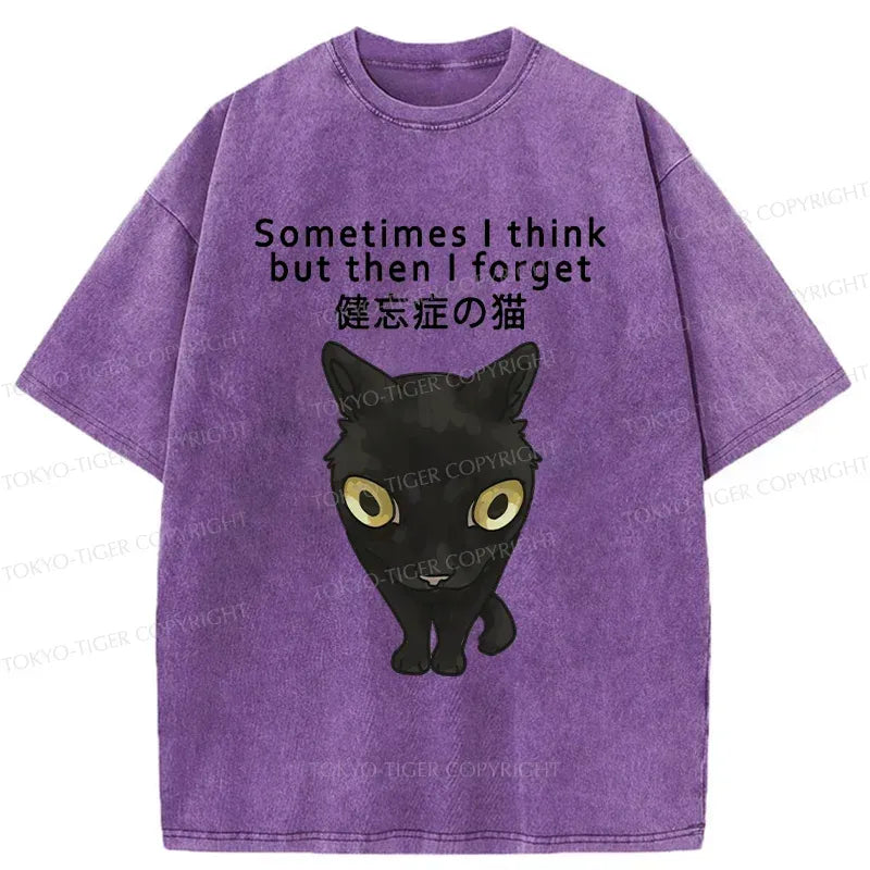 Kyoto-Lion Amnesiac Cat Washed T-Shirt