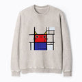 Kyoto-Lion Abstract Art Cat Washed Terry Sweatshirt