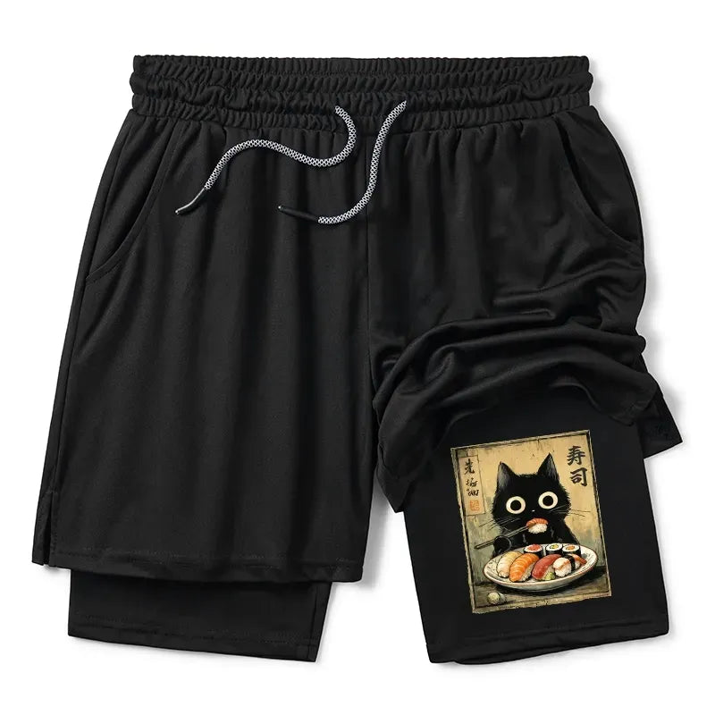 Unisex Training Shorts with Kyoto Lion Print