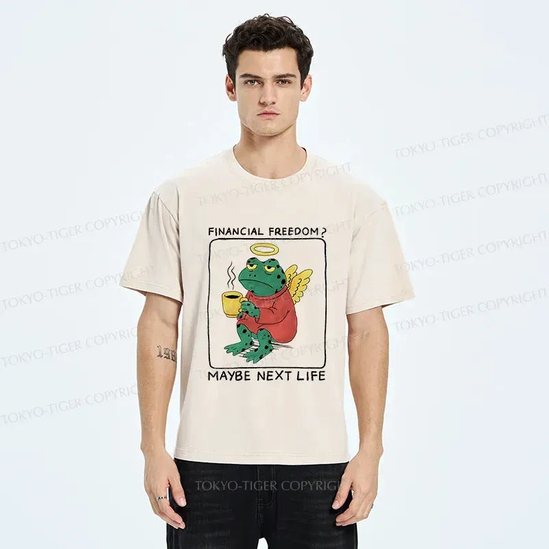 Kyoto-Lion Frog Imagining The Future Washed T-Shirt