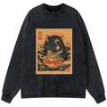 Japanese washed long sleeve t-shirt