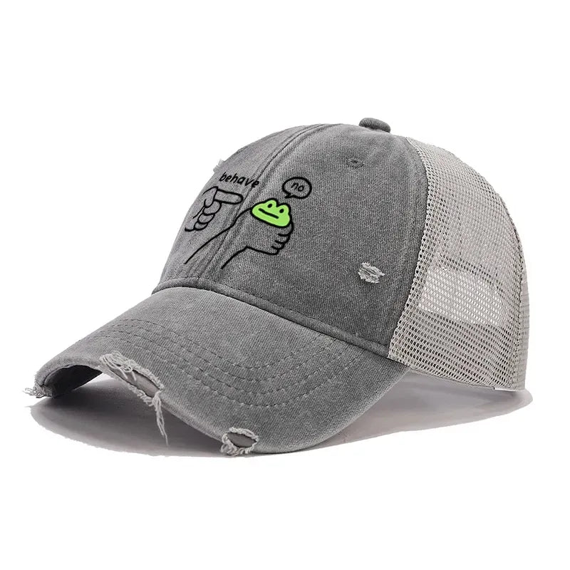 Dishonest frog trucker cap for cosplay