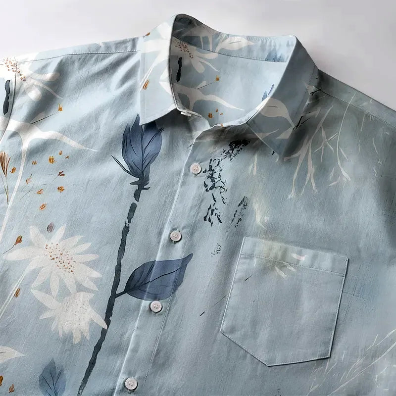 japanese lion button up shirt for men