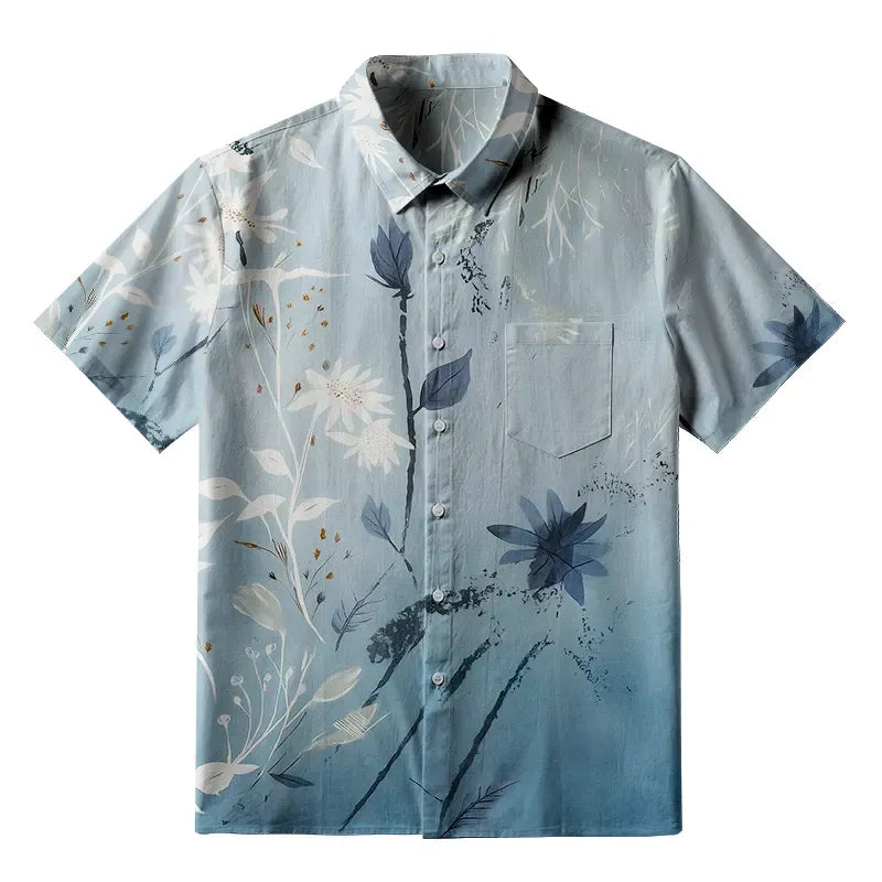 kyoto botanical button down shirt vintage