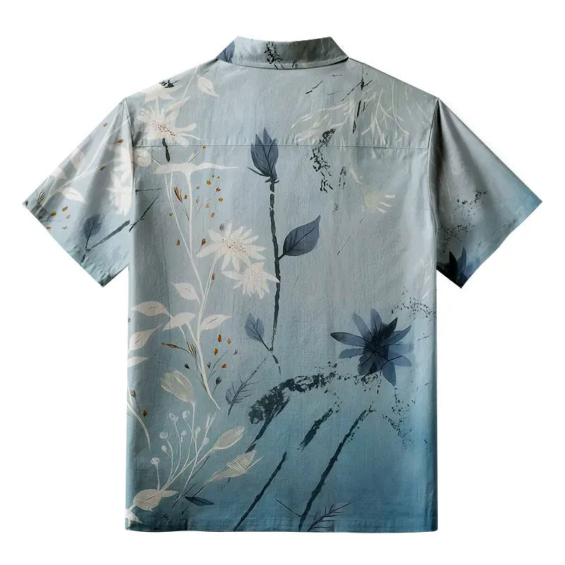 japanese lion button up shirt for men